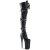 Pleaser BEYOND-3028 Stivali Sopra Il Ginocchio Vernice Elasticizzato Nero/Nero EU-41 / US-11