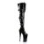 Pleaser BEYOND-3028 Stivali Sopra Il Ginocchio Vernice Elasticizzato Nero/Nero EU-42 / US-12