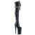 Pleaser BEYOND-3028 Stivali Sopra Il Ginocchio Similpelle Elasticizzato Nero/Nero Opaco EU-41 / US-11