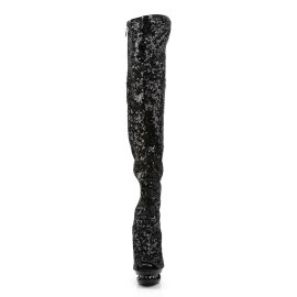 Pleaser BLONDIE-R-3011 Stivali Sopra Il Ginocchio - Nero...