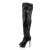 Pleaser BLONDIE-R-3011 Stivali Sopra Il Ginocchio - Nero Glitter/Nero EU-37 / US-7