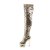 Pleaser BLONDIE-R-3011 Stivali Sopra Il Ginocchio - Glitter Dorato/ Dorato Cromato EU-35 / US-5