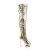 Pleaser BLONDIE-R-3011 Stivali Sopra Il Ginocchio - Glitter Dorato/ Dorato Cromato EU-35 / US-5
