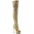 Pleaser BLONDIE-R-3011 Stivali Sopra Il Ginocchio - Glitter Dorato/ Dorato Cromato EU-39 / US-9