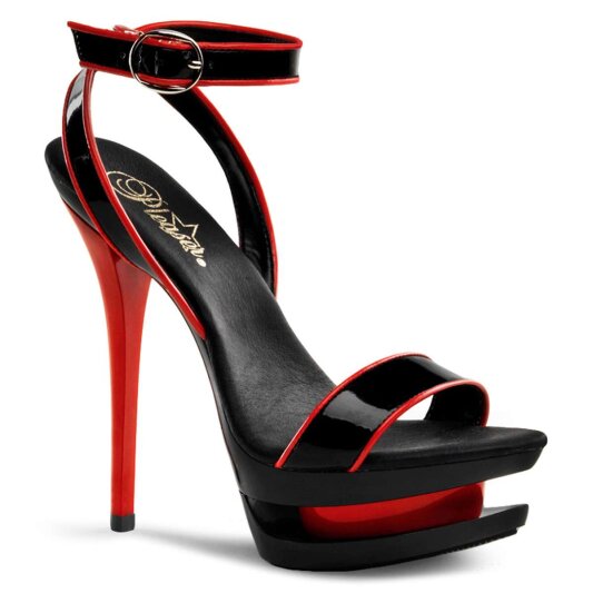 Pleaser Sandali BLONDIE-631-2 Vernice Nero-Rosso/Nero-Rosso EU-35 / US-5