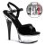 Pleaser Sandali CAPTIVA-609 Vernice Nero/Trasparente EU-35 / US-5