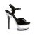 Pleaser Sandali CAPTIVA-609 Vernice Nero/Trasparente EU-35 / US-5