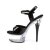 Pleaser Sandali CAPTIVA-609 Vernice Nero/Trasparente EU-37 / US-7