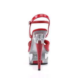 Pleaser Sandali CAPTIVA-609 Vernice Rosso/Trasparente EU-35 / US-5