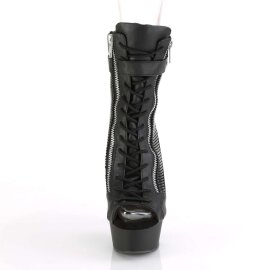 Pleaser DELIGHT-1016-1 Stivaletti - Similpelle Nero/Nero Opaco EU-36 / US-6