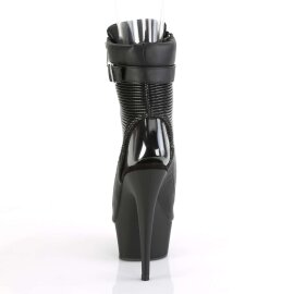 Pleaser DELIGHT-1016-1 Stivaletti - Similpelle Nero/Nero Opaco EU-36 / US-6
