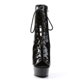 Pleaser DELIGHT-1016 Stivaletti - Vernice Nero/Nero EU-40 / US-10