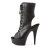 Pleaser DELIGHT-1016 Stivaletti - Similpelle Nero/Nero Opaco EU-37 / US-7