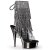 Pleaser DELIGHT-1017RSF Stivaletti - Trasparente-Nero/Peltro Scuro Cromato EU-35 / US-5