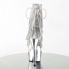 Pleaser DELIGHT-1017RSF Stivaletti - Trasparente-Argento/ArgentoCromato EU-40 / US-10