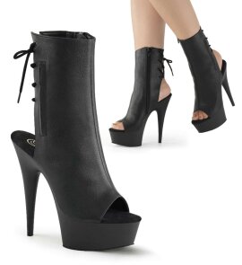 Pleaser DELIGHT-1018 Stivaletti - Similpelle Nero/Nero...