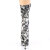 Pleaser ADORE-1002DP Stivaletti Con Plateau Tessuto Nero Bianco