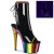 Pleaser ADORE-1018RC-02 Stivaletti Con Plateau Vernice Cromato Nero Multicolore