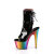 Pleaser ADORE-1018RC-02 Stivaletti Con Plateau Vernice Cromato Nero Multicolore