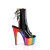 Pleaser ADORE-1018RC-02 Stivaletti Con Plateau Vernice Cromato Nero Multicolore
