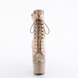 Pleaser ADORE-1020DC Stivaletti Con Plateau Vernice Beige