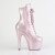 Pleaser ADORE-1020GP Stivaletti Con Plateau Vernice Glitter Rosa Cipria