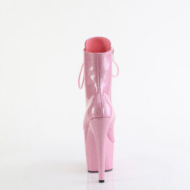 Pleaser ADORE-1020GP Stivaletti Con Plateau Vernice Glitter Rosa Pastello