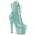 Pleaser ADORE-1020GP Stivaletti Con Plateau Vernice Glitter Verde Menta