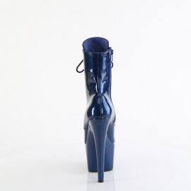 Pleaser ADORE-1020GP Stivaletti Con Plateau Vernice Glitter Blu