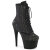 Pleaser ADORE-1020RM Stivaletti Con Plateau Similpelle Strass Rete Nero