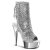 Pleaser DELIGHT-1018G Stivaletti - Argento Glitter/Argento Cromato EU-35 / US-5