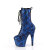 Pleaser ADORE-1040SPF Stivaletti Con Plateau in Tessuto Metallizzato Pitonato Blu
