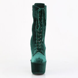 Pleaser ADORE-1045VEL Stivaletti Con Plateau Velluto Verde