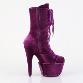 Pleaser ADORE-1045VEL Stivaletti Con Plateau Velluto Viola