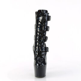 Pleaser ADORE-1046 Stivaletti Con Plateau Vernice Holo Nero