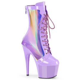 Pleaser ADORE-1047 Stivaletti Con Plateau Vernice Holo Lila