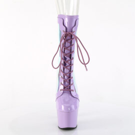 Pleaser ADORE-1047 Stivaletti Con Plateau Vernice Holo Lila