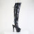 Pleaser ADORE-3019HWR Stivali Sopra Il Ginocchio Con Plateau Holo Nero