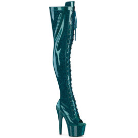 Pleaser ADORE-3021GP Stivali Sopra Il Ginocchio Con...