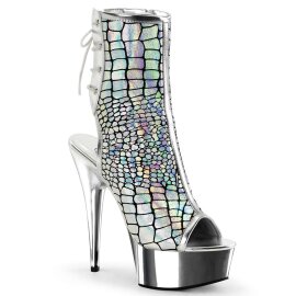 Pleaser DELIGHT-1018HG Stivaletti - Argento...