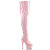 Pleaser ADORE-3063 Stivali Sopra Il Ginocchio Con Plateau Vernice Glitter Rosa