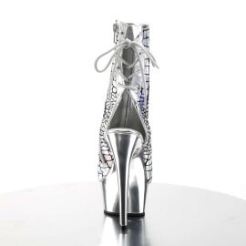 Pleaser DELIGHT-1018HG Stivaletti - Argento Ologramma/Argento Cromato EU-36 / US-6