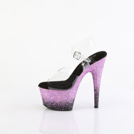 Pleaser ADORE-708SS Sandali Con Plateau Trasparente Glitter Viola