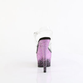 Pleaser ADORE-708SS Sandali Con Plateau Trasparente Glitter Viola
