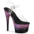 Pleaser ADORE-708SS Sandali Con Plateau Trasparente Glitter Viola
