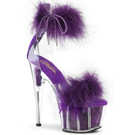 Pleaser ADORE-724F Sandali Con Plateau Trasparente Viola
