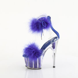Pleaser ADORE-724F Sandali Con Plateau Trasparente Blu
