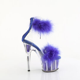 Pleaser ADORE-724F Sandali Con Plateau Trasparente Blu