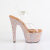 Pleaser BEJEWELED-708MS Sandali Con Plateau Trasparente Strass Oro