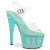 Pleaser BEJEWELED-708RRS Sandali Con Plateau Trasparente Strass Türkis